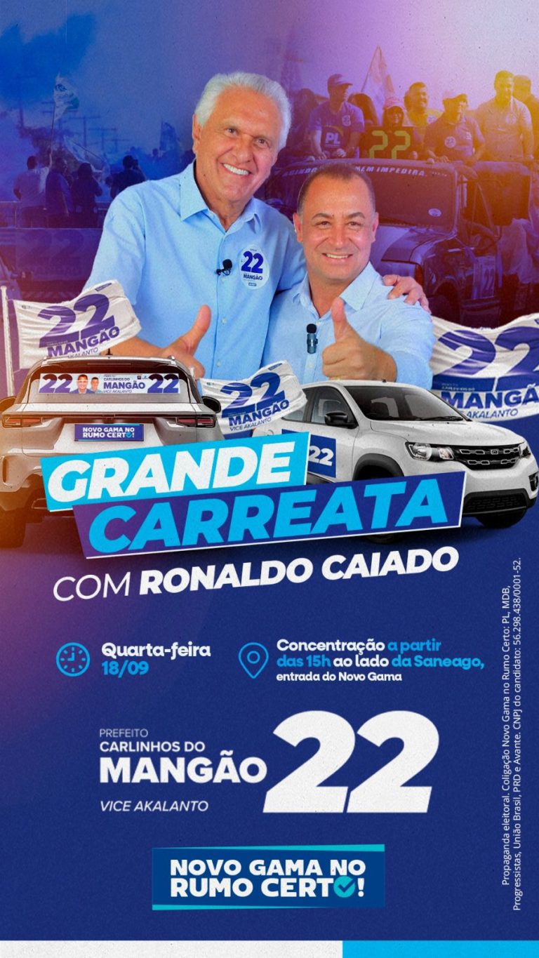 O governador Ronaldo Caiado confirmou e pediu para avisar todo mundo! O homem vai estar em casa!!!!